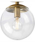 Atwell 1-Light Mid-Century Modern Semi-Flush Mount Brushed Bronze