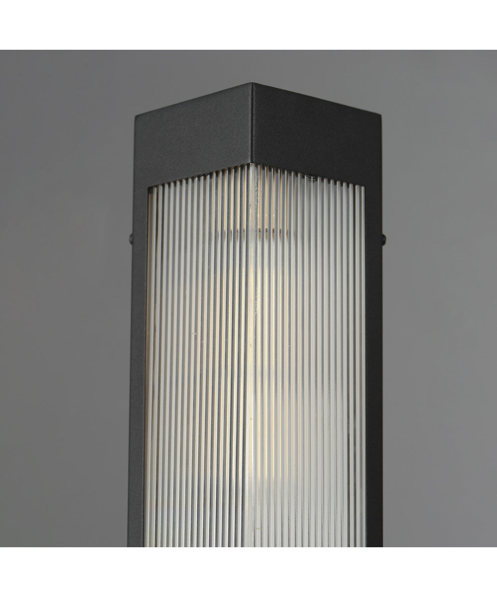 Triform 14 inch Outdoor Wall Sconce Black / Antique Brass