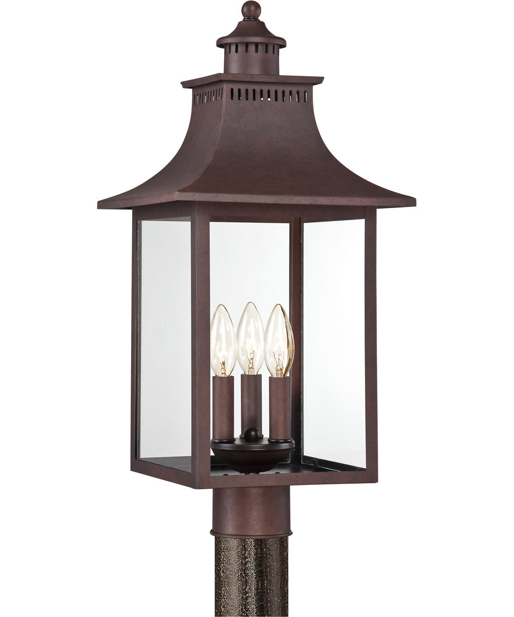 Chancellor Large 3-light Outdoor Post Light Copper Bronze