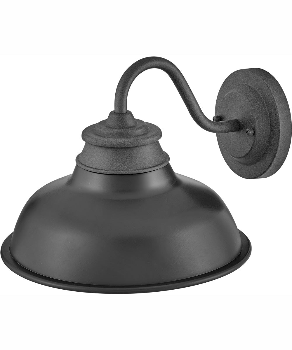 Wallace 1-Light Small Gooseneck Barn Light in Aged Zinc