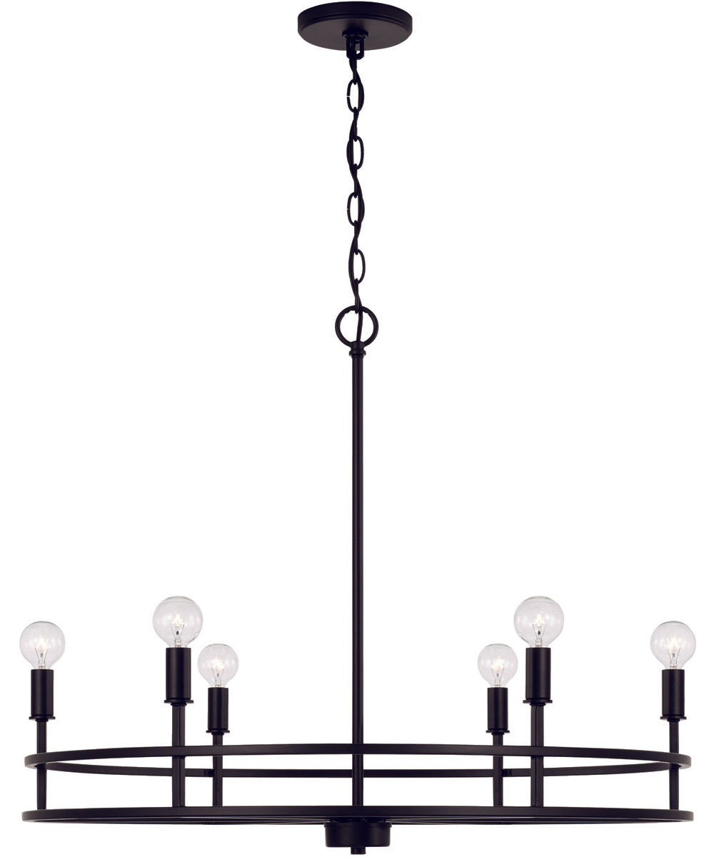 Fuller 6-Light Chandelier Matte Black