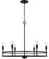 Fuller 6-Light Chandelier Matte Black