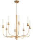 Sheridan 8-light Chandelier Aged Brass