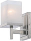 5"W Tetra 1-Light Wall Sconce Satin Nickel