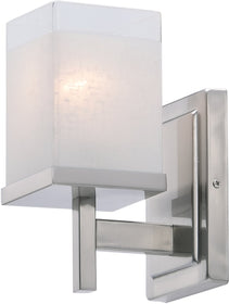 5"W Tetra 1-Light Wall Sconce Satin Nickel