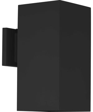 6" Square 1-Light Wall Lantern Matte Black