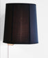 16"W Floating Shade Plug-In Wall Light Black Shantung Fabric