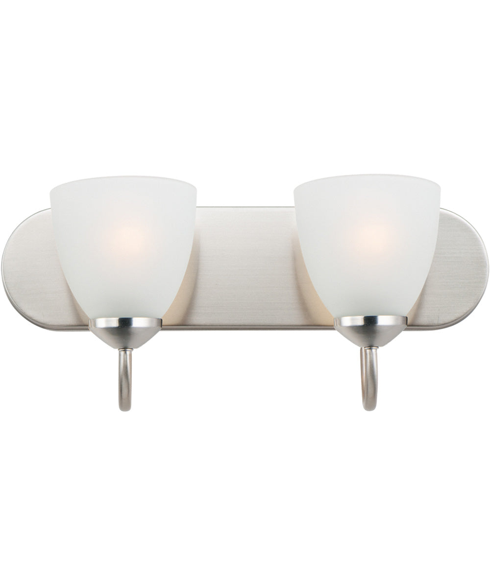 Axis 2-Light Strip Bath Vanity Satin Nickel