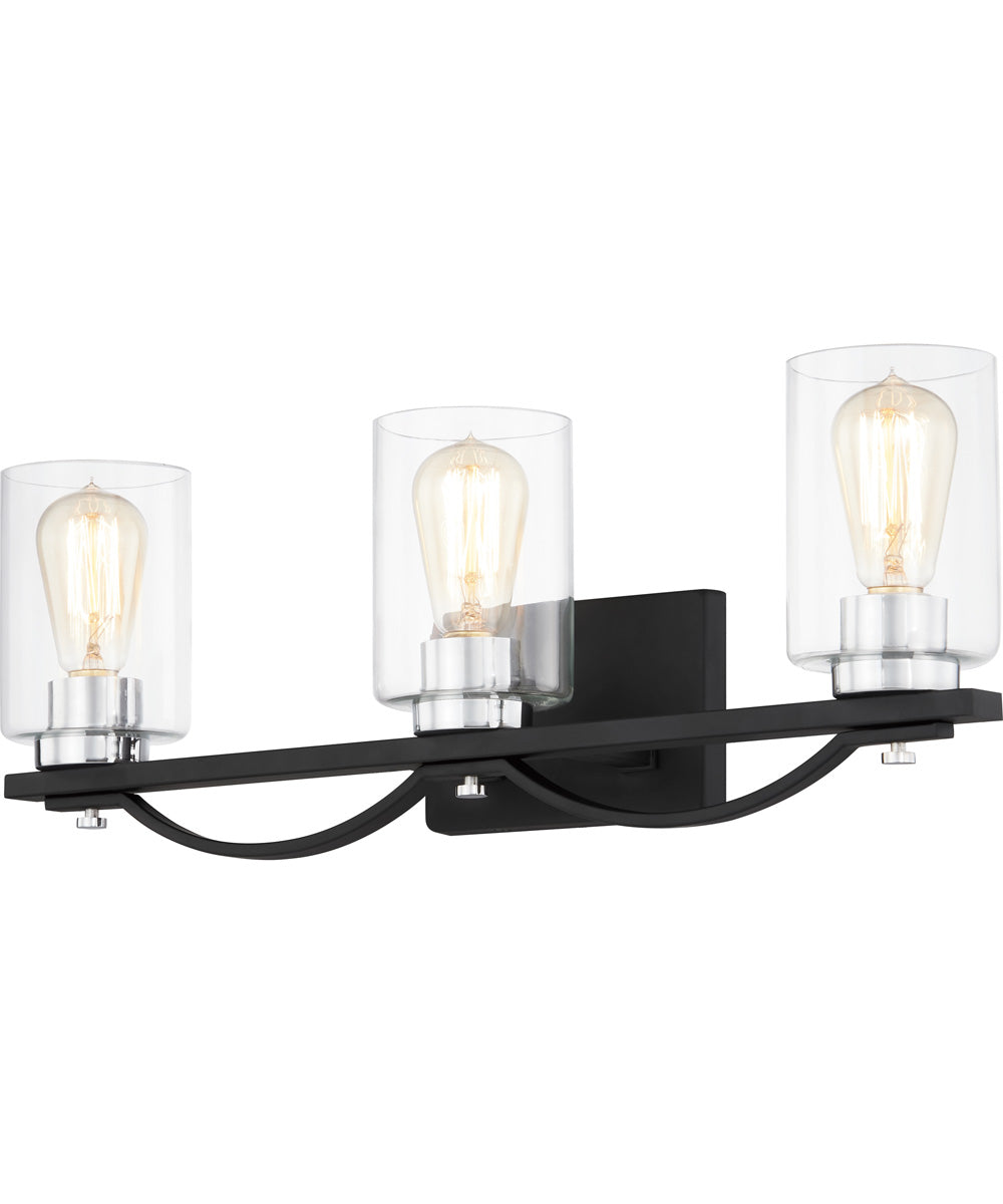 Salem Large 3-light Bath Light Matte Black