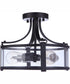 Elliot 3-Light Semi Flush Flat Black