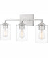 Prescott Large 3-light Bath Light Brushed Nickel