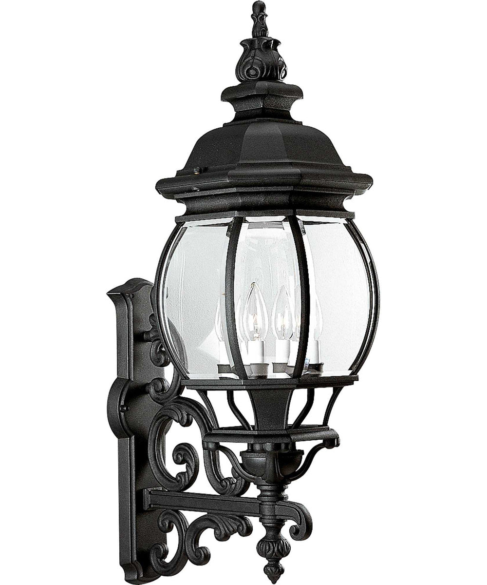 Onion Lantern 4-Light Wall Lantern Textured Black
