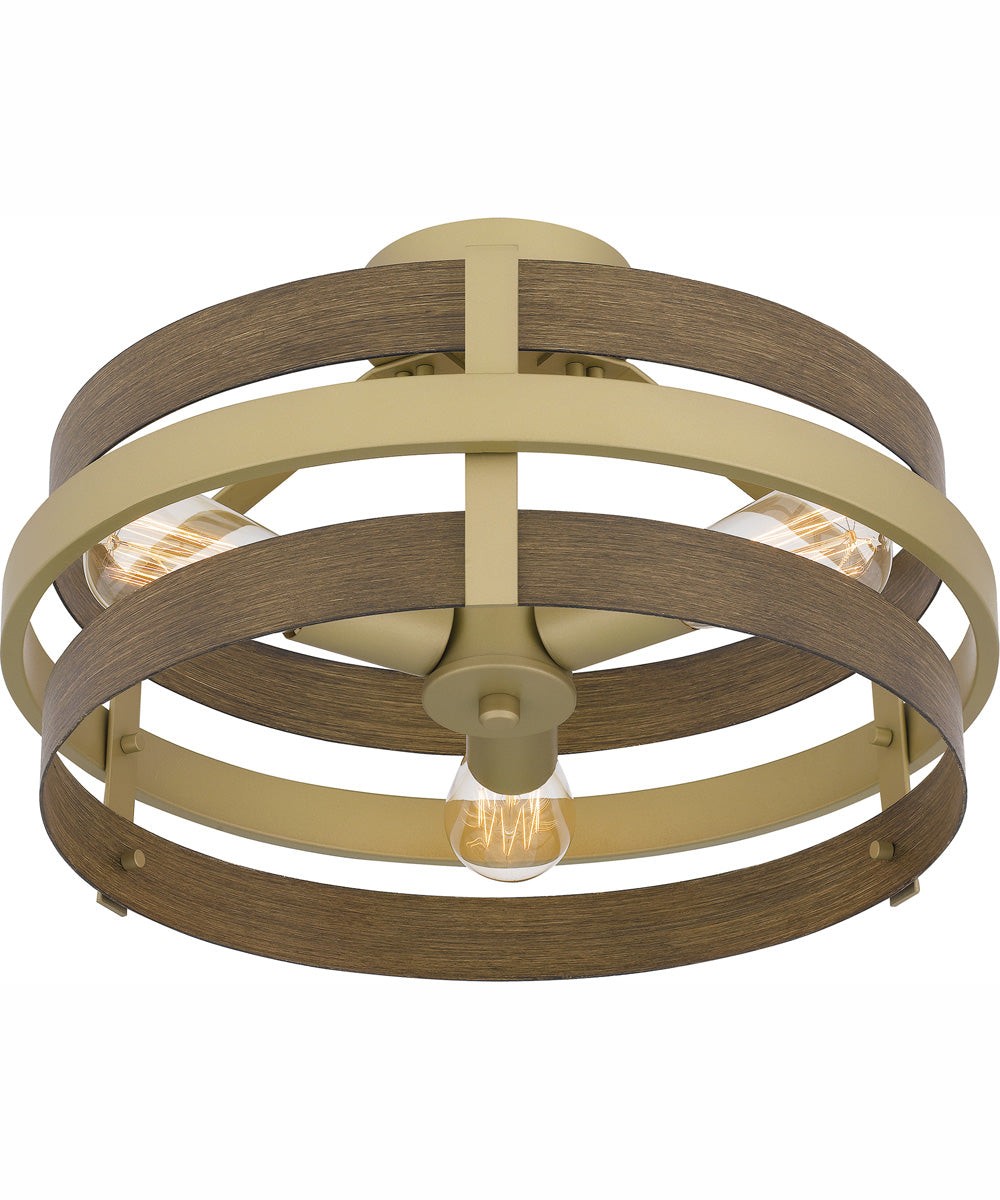 Gadsen Medium 3-light Semi Flush Mount Champagne Gold