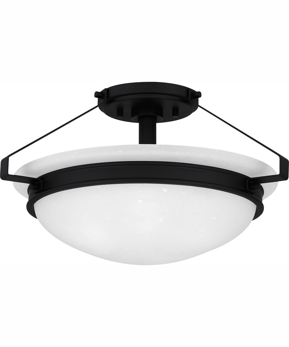 Quoizel Semi-Flush Mount Medium 2-light Semi Flush Mount Matte Black