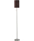 Marrom 1-Light Floor Lamp Ps/Coffee Laser Cut Microfiber Shade A 60W