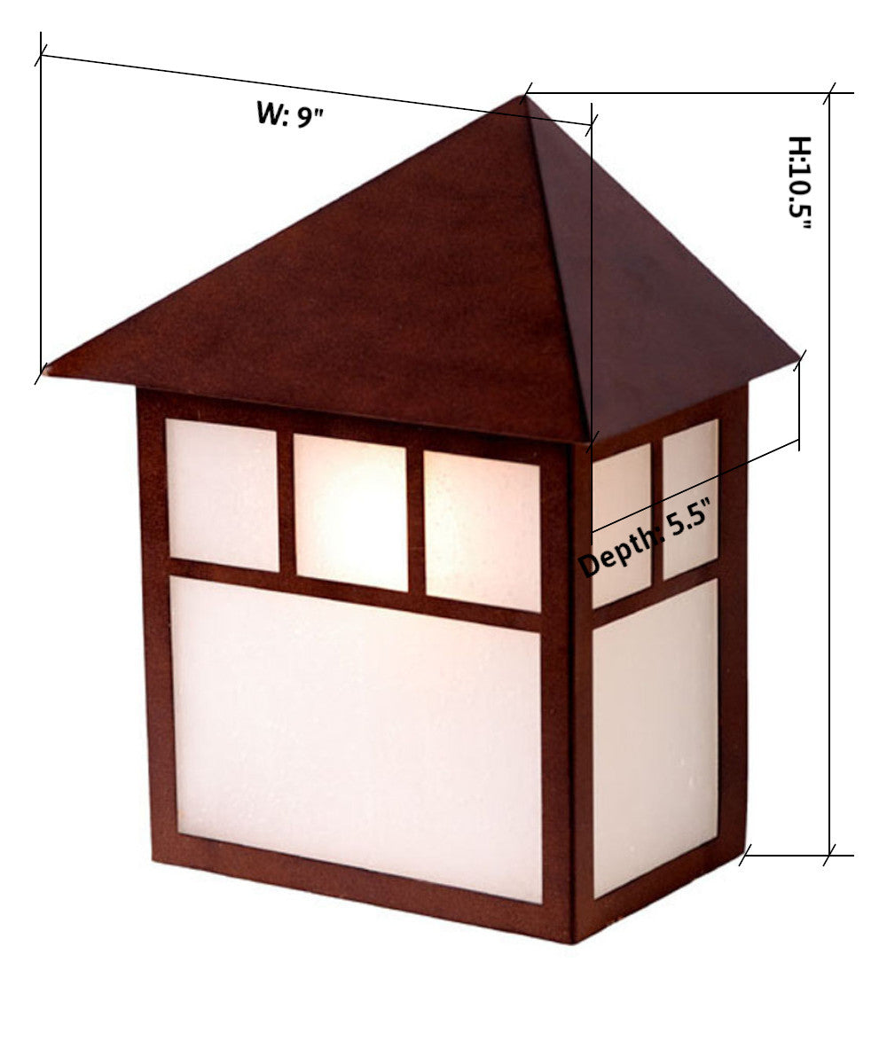 10"H Artisan 1-Light Architectural Bronze Pocket Outdoor Wall Light