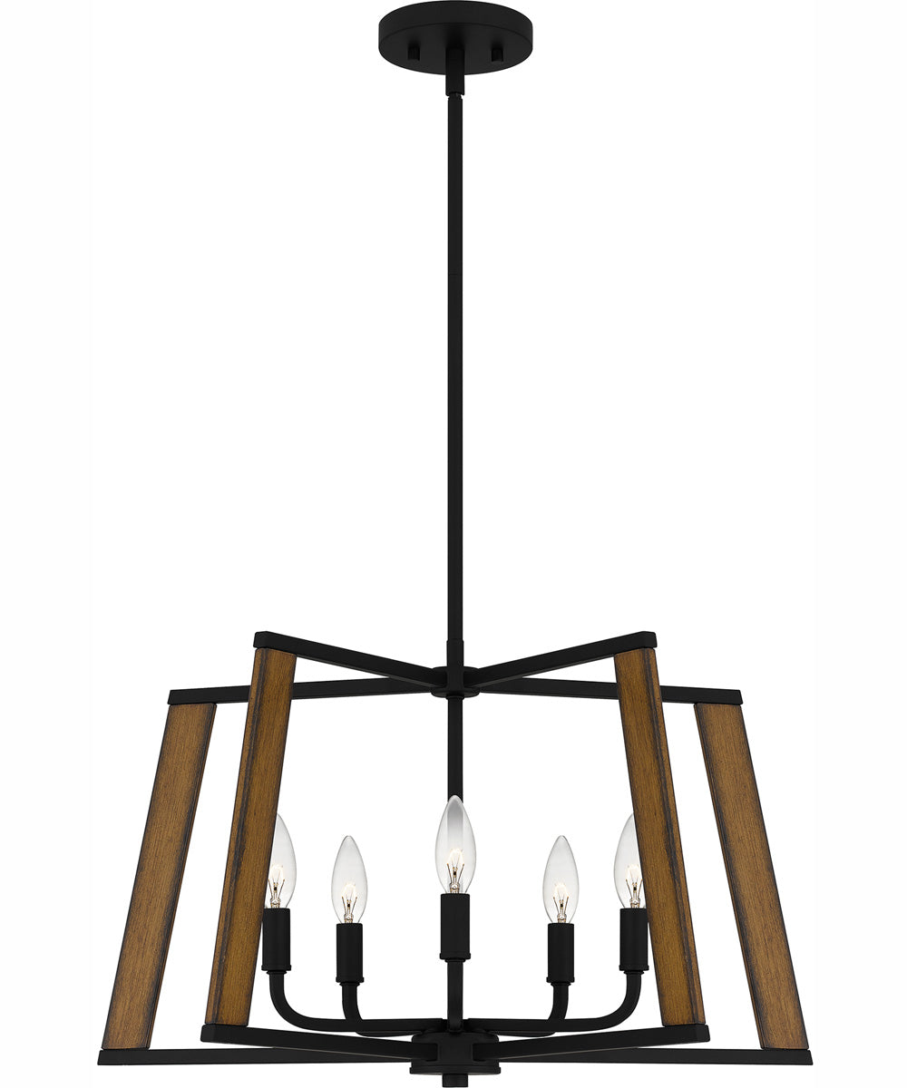 Mayline 5-light Pendant Matte Black