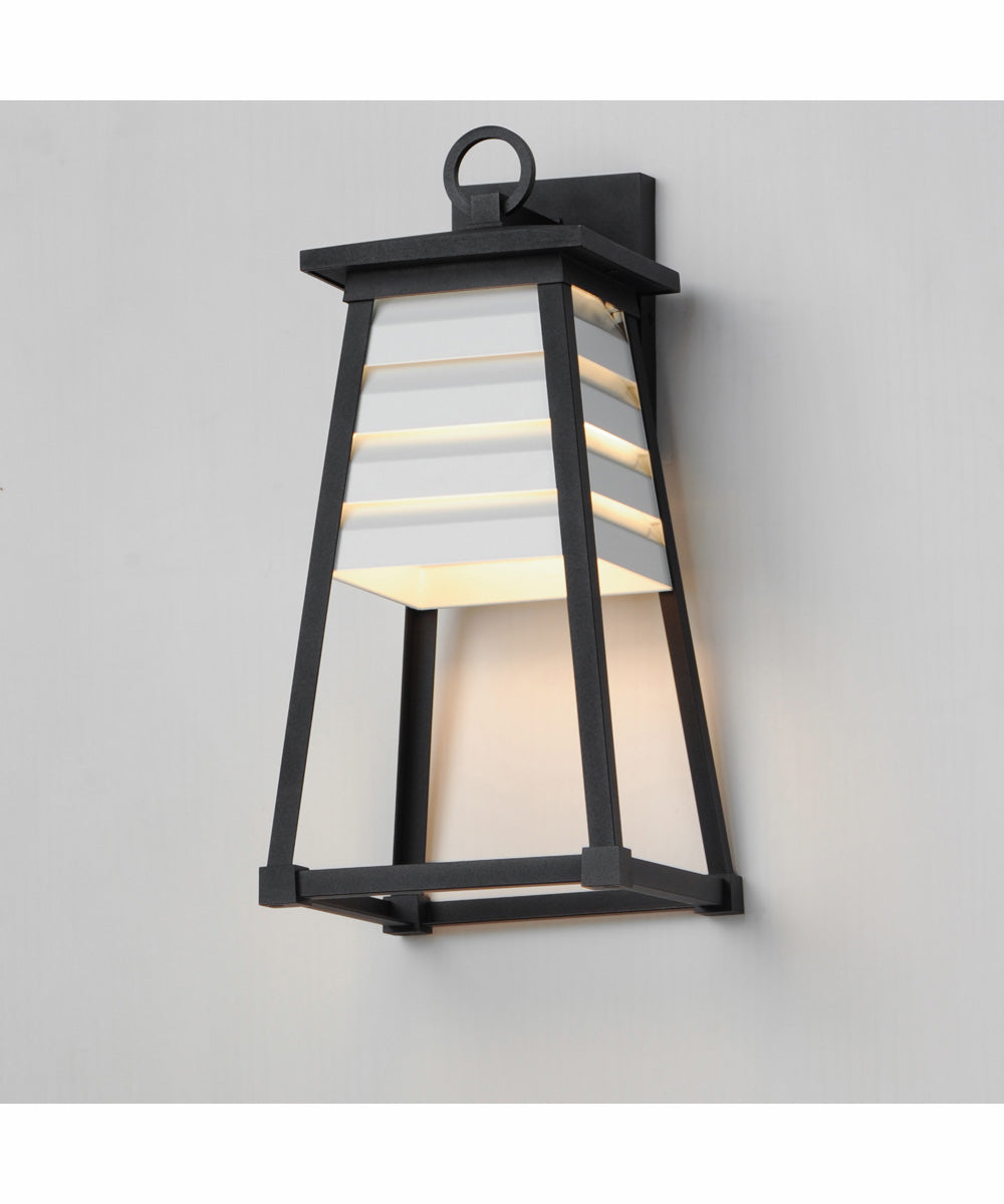 Shutters Vivex 1-Light Medium Outdoor Wall Sconce White / Black