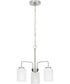 Merry 3-Light Etched Glass Transitional Style Chandelier Light Brushed Nickel