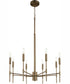 Hamilton 8-light Chandelier Dark Brass
