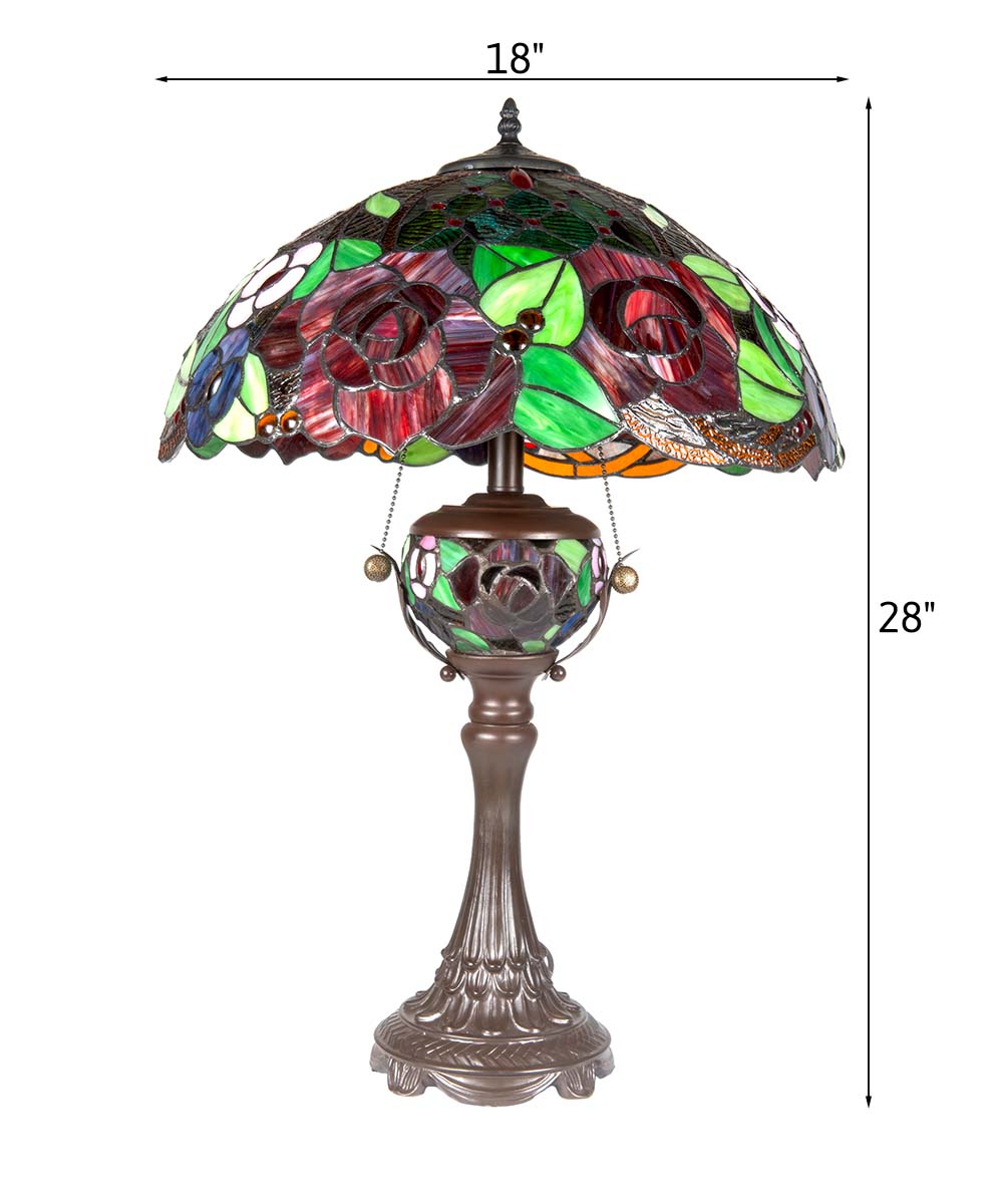 Ragusa Tiffany Table Lamp With Night Light