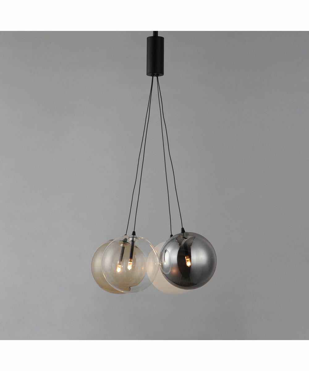 Burst 4-Light LED Pendant - Mixed Black