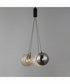 Burst 4-Light LED Pendant - Mixed Black