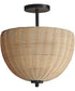 Maldives 2-Light Semi Flush/Pendant Black