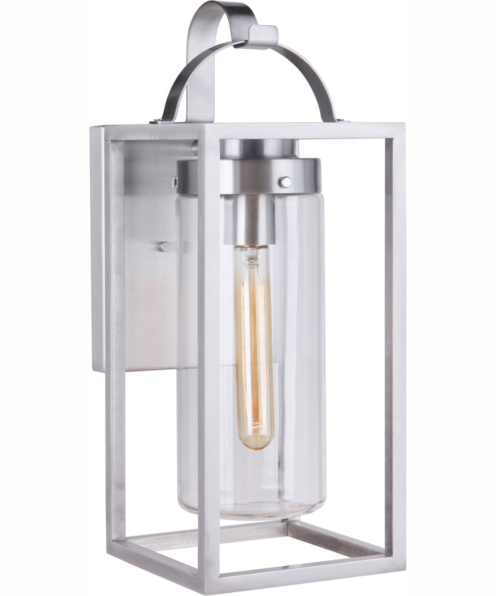 Neo 1-Light Outdoor Wall Lantern Satin Aluminum