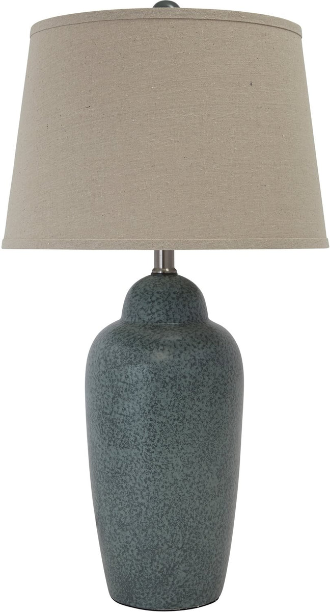 30"H 1-Light 3-Way Table Lamp Green
