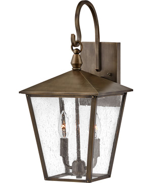 Huntersfield 2-Light Medium Outdoor Wall Mount Lantern in Burnished Bronze