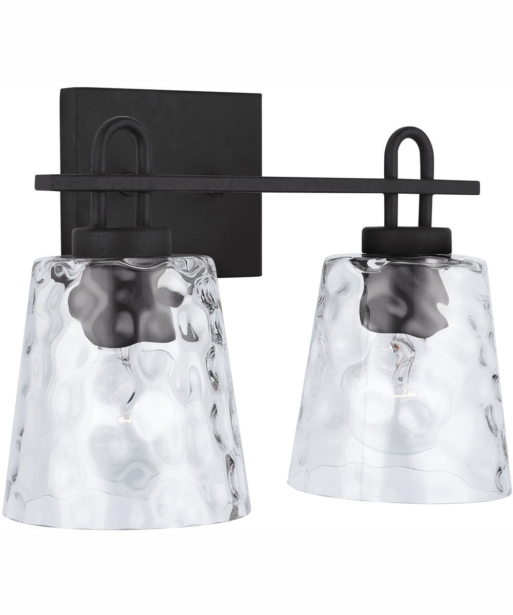 Fenton 2-Light Vanity Black Iron