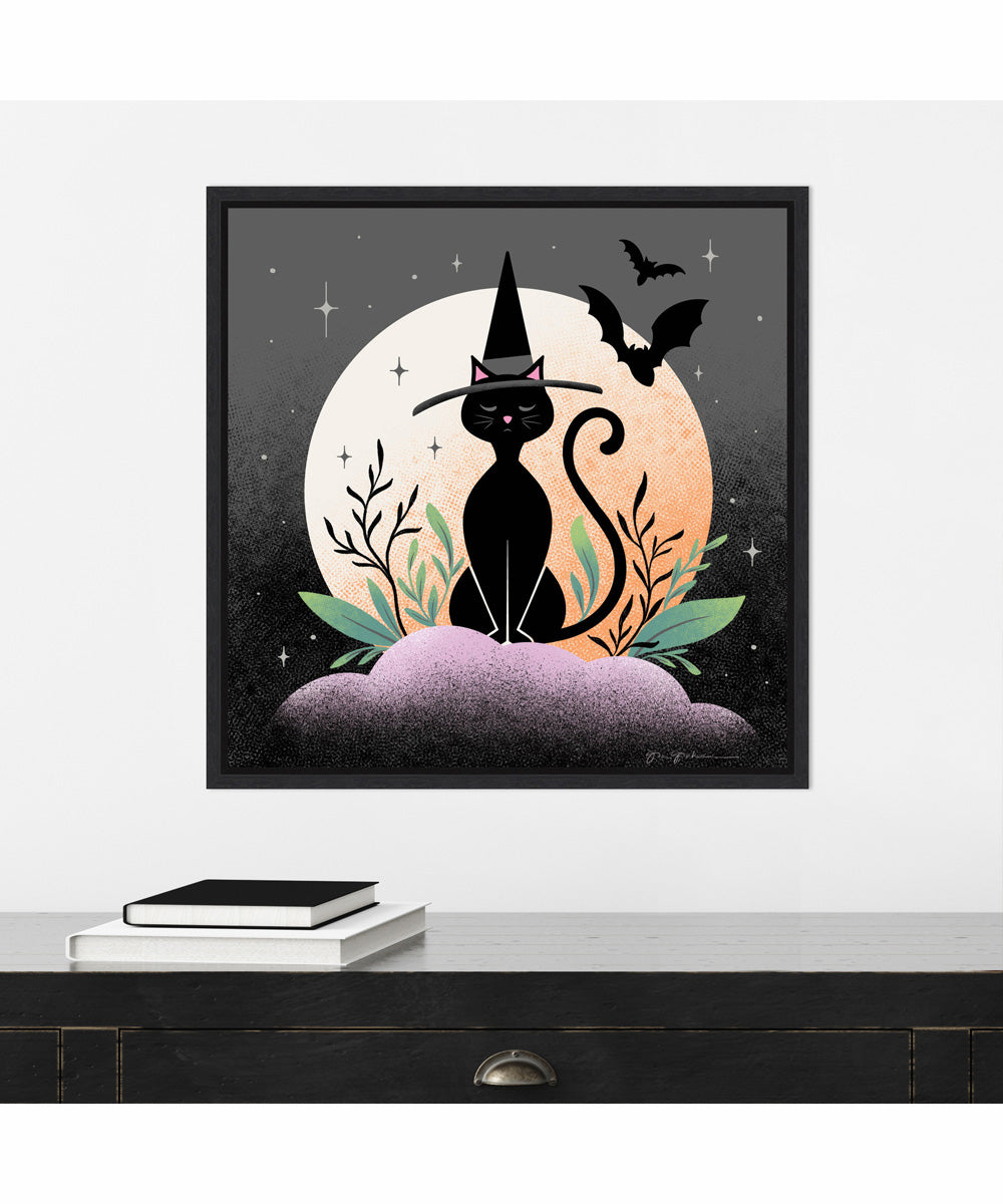 Framed Hocus Pocus II by Gia Graham Canvas Wall Art Print (22  W x 22  H), Sylvie Black Frame