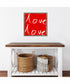 Framed Love Love by Jenny Frean Canvas Wall Art Print (22  W x 22  H), Sylvie Greywash Frame