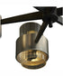 Epsilon 6-light Chandelier Textured Black w/ Satin Nickel