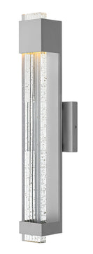 22"H Glacier 1-Light Medium Outdoor Wall Light in Titanium