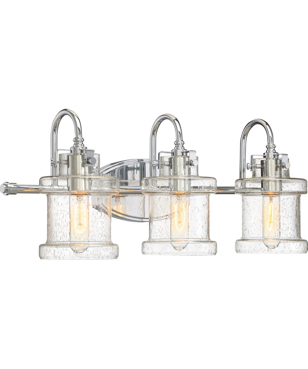 Danbury Large 3-light Bath Light Polished Chrome