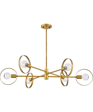 Desi 6-Light Large Single Tier in Lacquered Brass