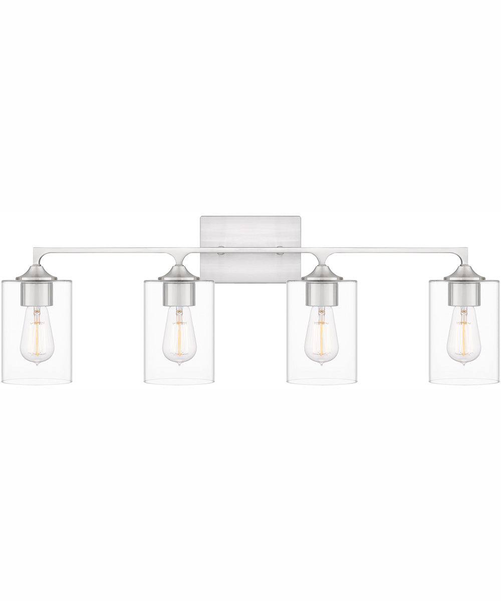 Prescott Extra Large 4-light Bath Light Brushed Nickel
