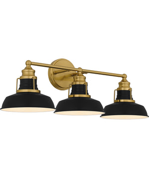 Huxley Large 3-light Bath Light Aged Brass