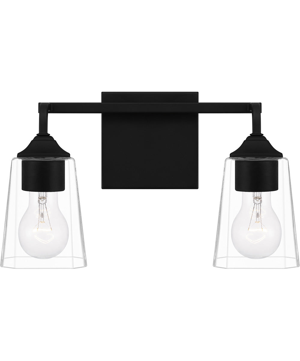 Thoresby Medium 2-light Bath Light Matte Black