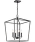 Emma 4-Light Pendant Dark Bronze