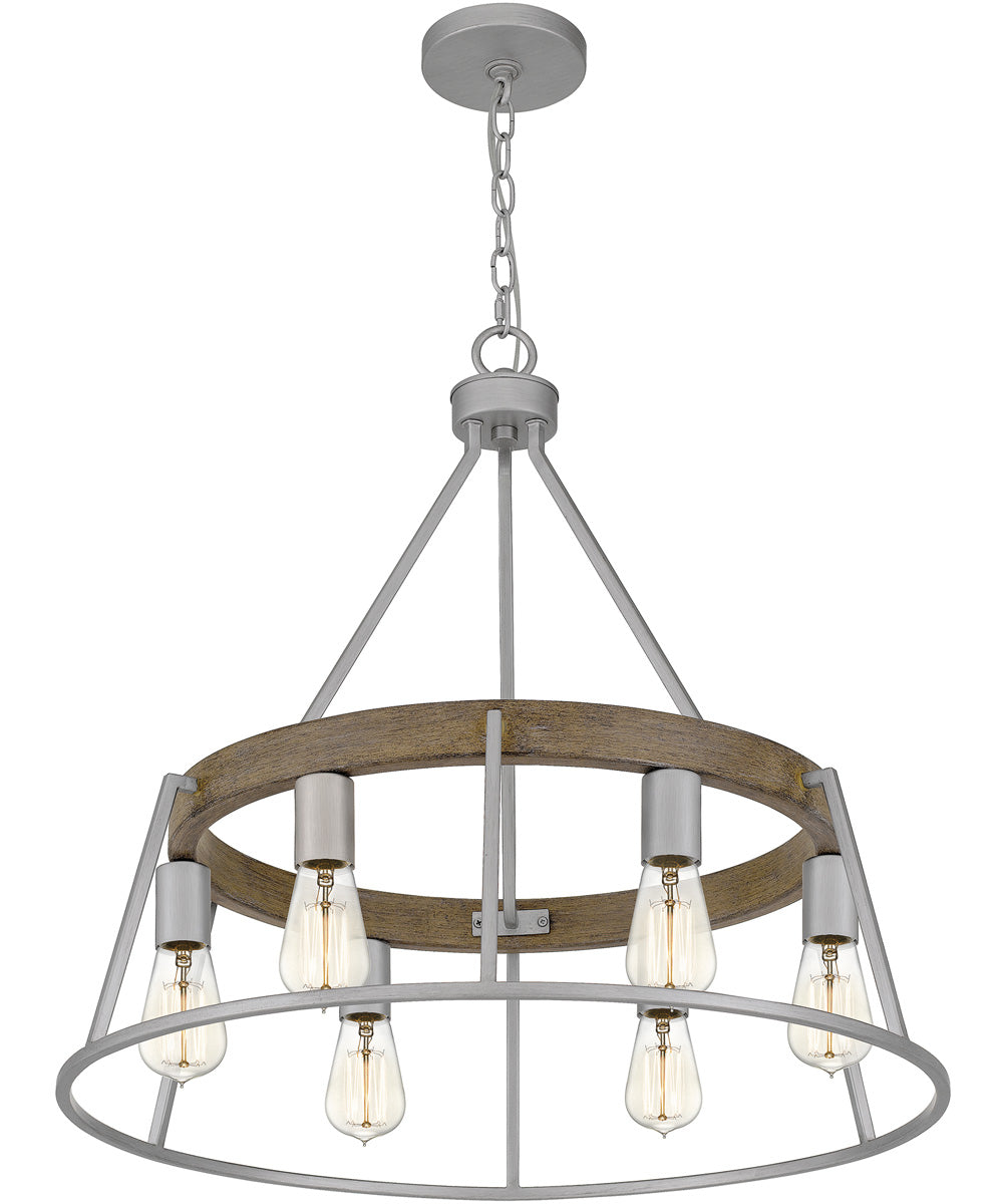 Brockton 6-light Chandelier Brushed Silver