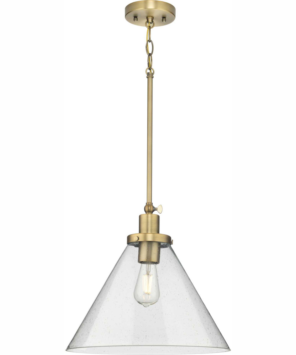 Hinton 1-Light Modern Farmhouse Pendant Vintage Brass