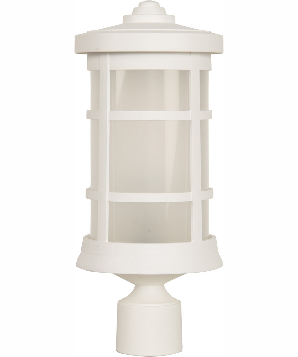 Resilience Lanterns 1-Light Outdoor Post Mount Matte White