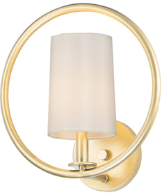 13"W Meridian 1-Light Wall Sconce Natural Aged Brass