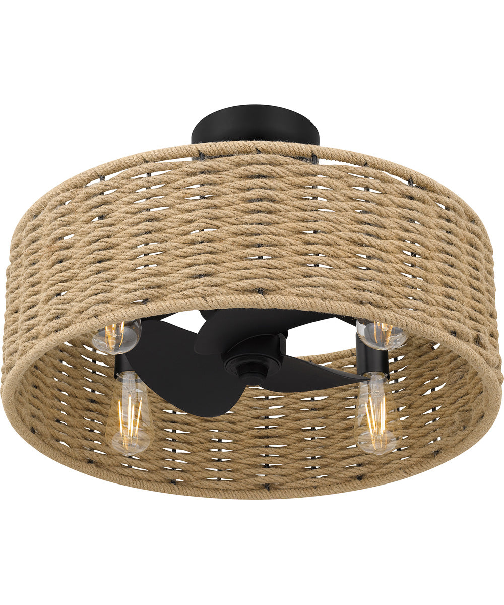 Quoizel Fandelier 4-light Fandelier Matte Black