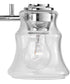 Litchfield 1-Light Clear Glass Coastal Bath Vanity Light Polished Chrome
