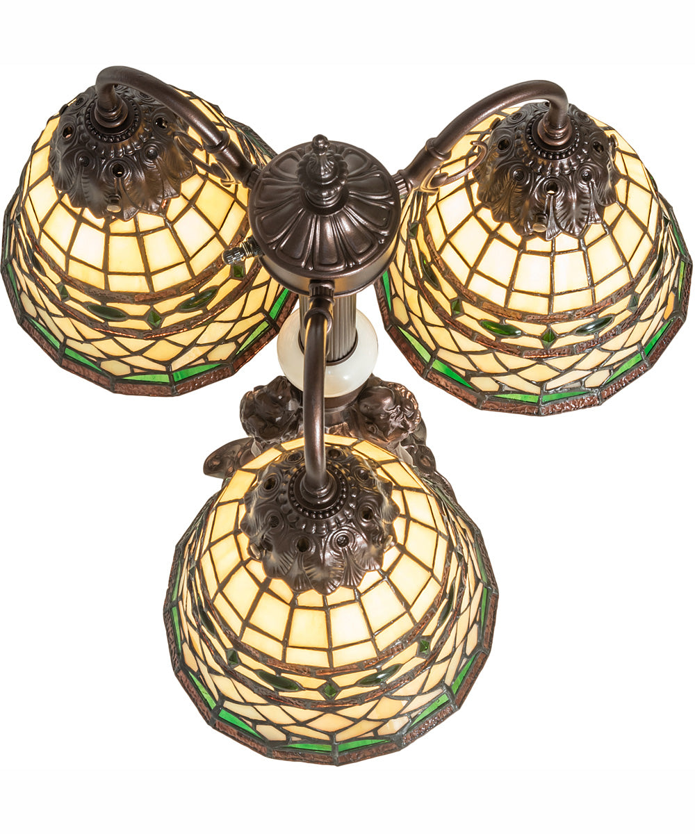 23" High Tiffany Roman 3 Light Table Lamp