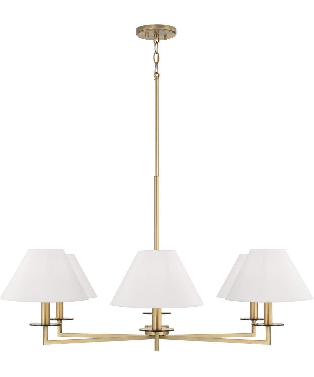 Gilda 6-Light Chandelier Aged Brass